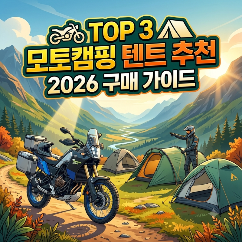 모토캠핑 텐트 추천 및 구매 가이드 TOP 3 (2026)