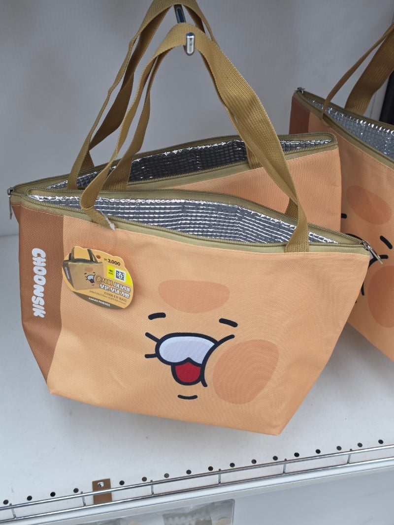 다이소 캐릭터 춘식이 보온&보냉가방 외 캐릭터 3종 가방