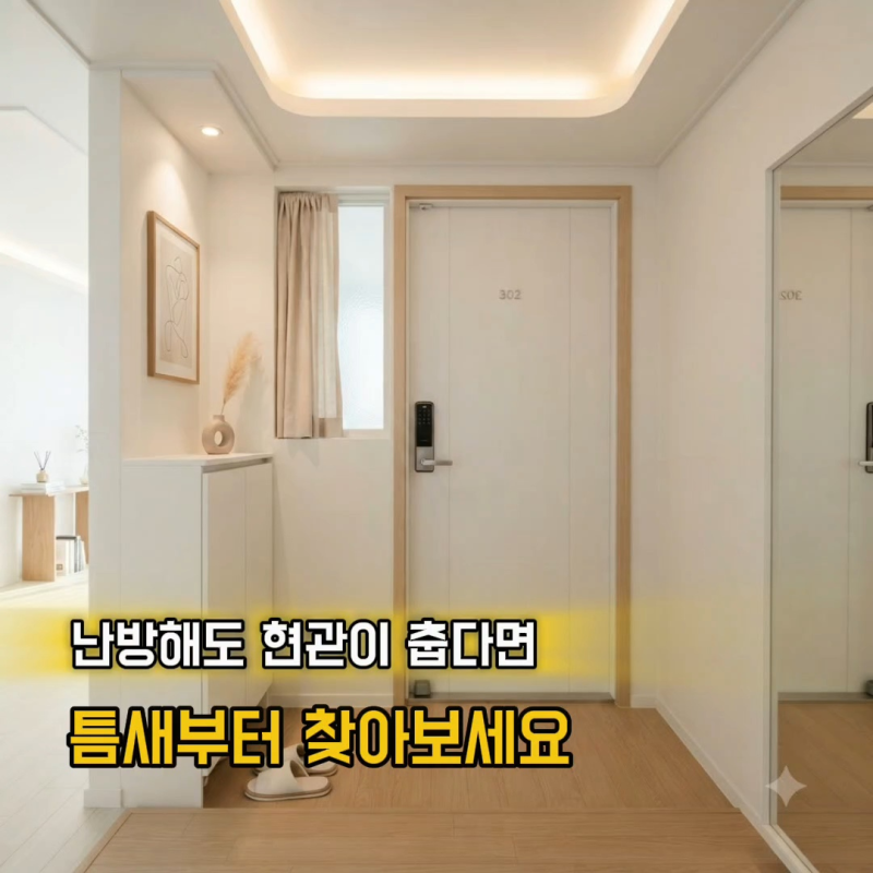 현관문 틈새바람 막는법 어디선가 들어오는 찬바람 날씨 추워지기 전 확인하세요