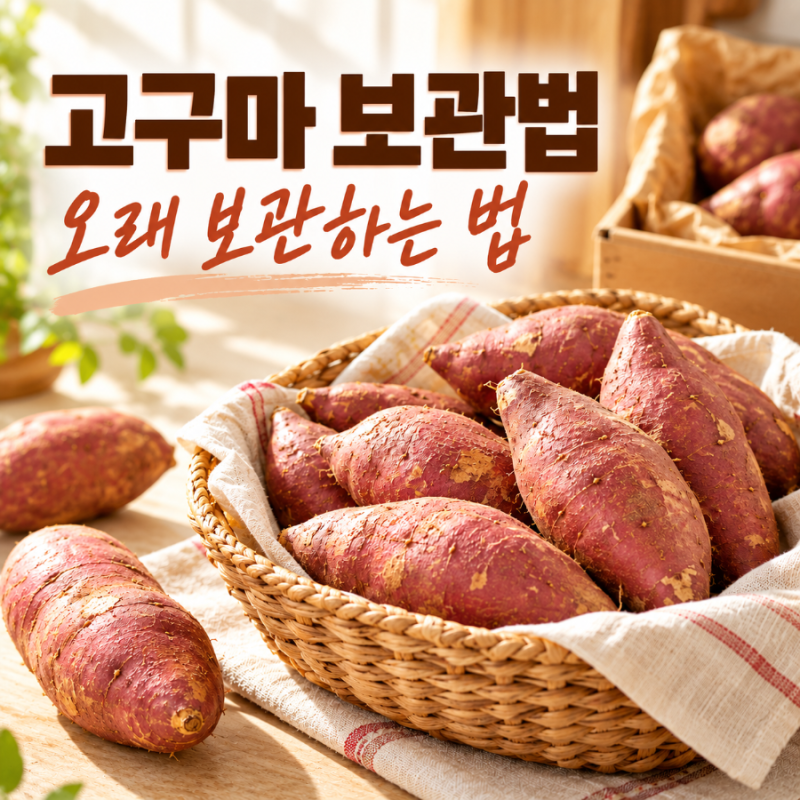 고구마 보관법 실온·냉장·냉동 오래 보관하는 방법 총정리