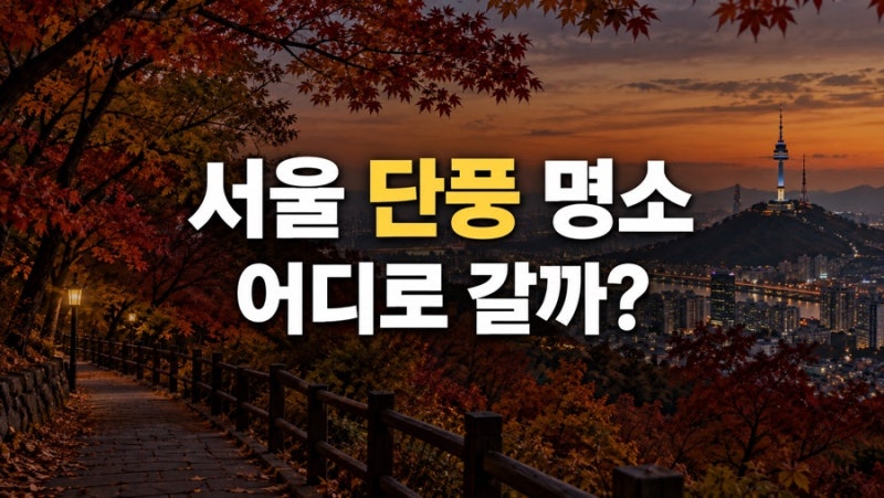 2026 서울 단풍 명소 BEST 8｜남산·덕수궁·서울숲 가을 단풍길 총정리