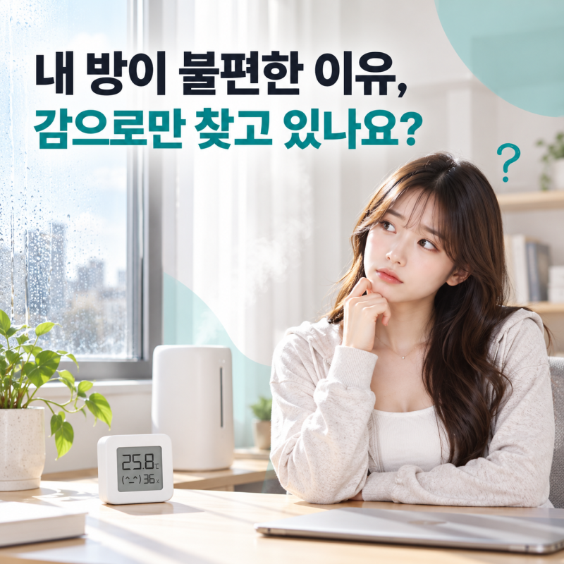 방이 건조한지 더운지 헷갈릴 때, 온습도계부터 확인해보세요