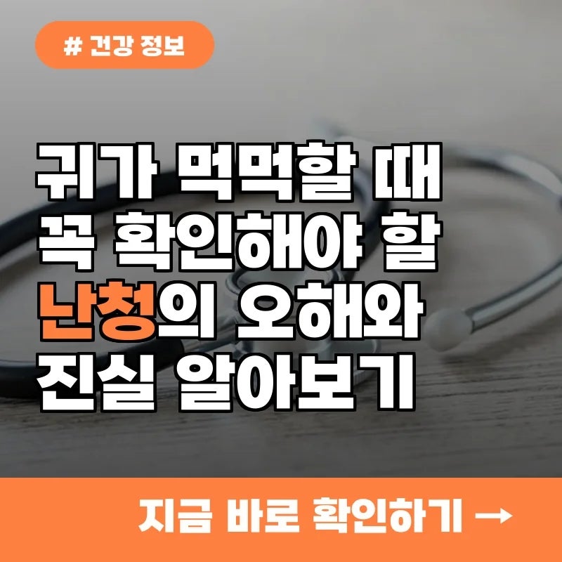 귀가 먹먹한 느낌은 왜? 나이 들면 당연하다 생각했던 난청의 오해와 진실