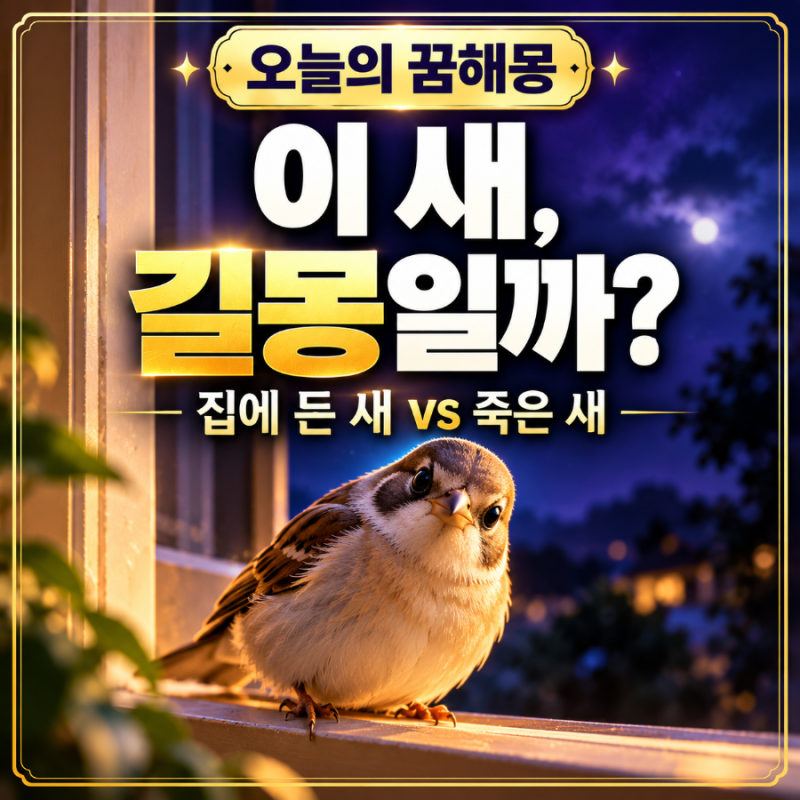 새 꿈은 대체로 길몽입니다, 다만 죽은 새나 까마귀가 나왔다면