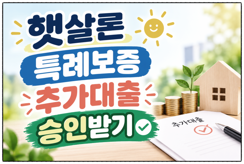 햇살론 특례보증 추가대출 승인받기