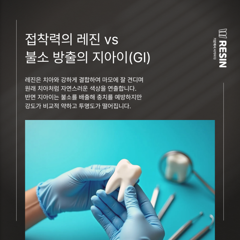 부산 보험 재료(GI) vs 비보험 레진 차이와 부위별 추천