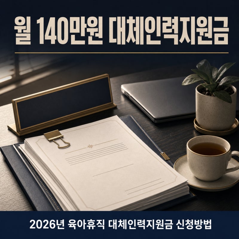 140만원 받는 육아휴직 대체인력지원금 신청방법