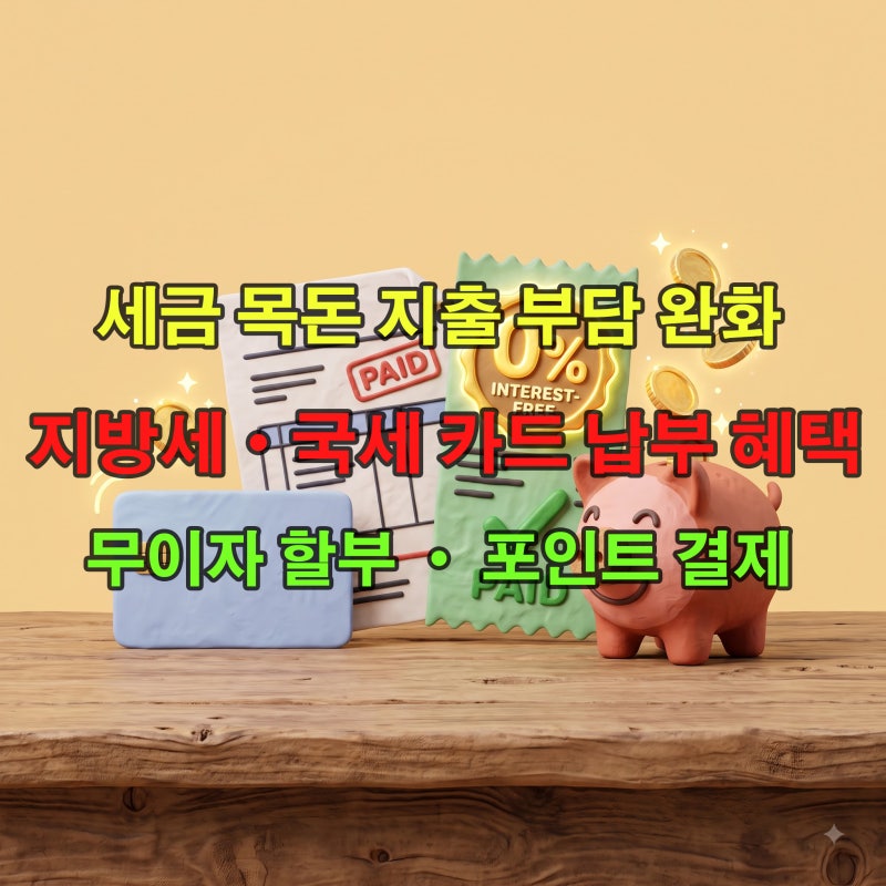 2026 지방세 국세 신용카드 납부 혜택! 무이자 할부 수수료 비교 및 포인트 결제 팁