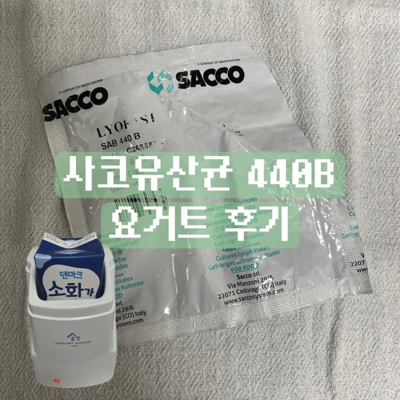 이태리 유산균 사코 SAB 440B로 홈메이드 요거트 만들기