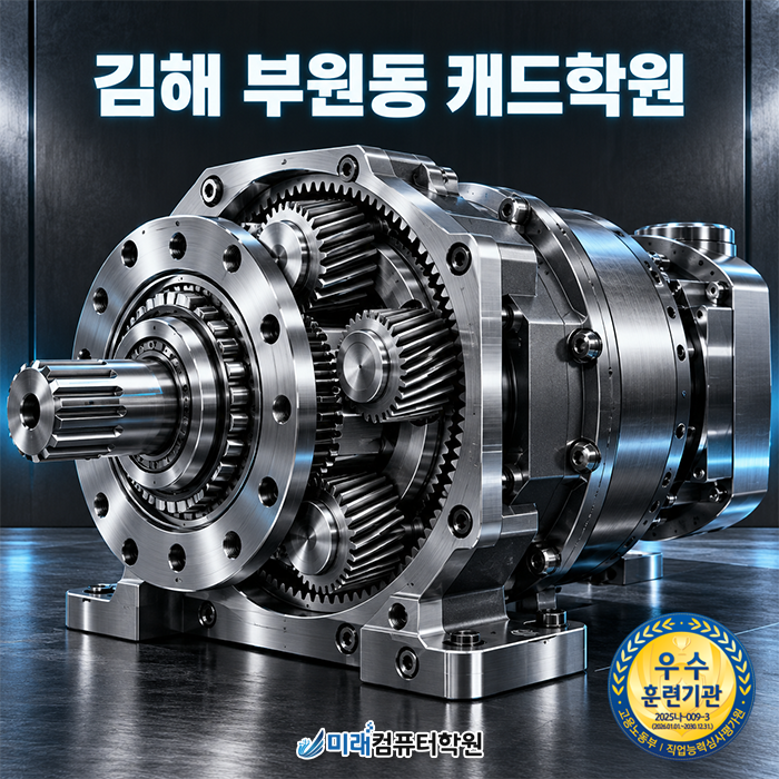 [김해 부원동 캐드학원] AutoCAD·Inventor 2D·3D 기계설계 국비지원 취업 실무반