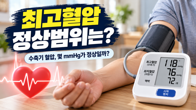 최고혈압 정상범위는 얼마일까? 수축기 혈압 기준과 관리법