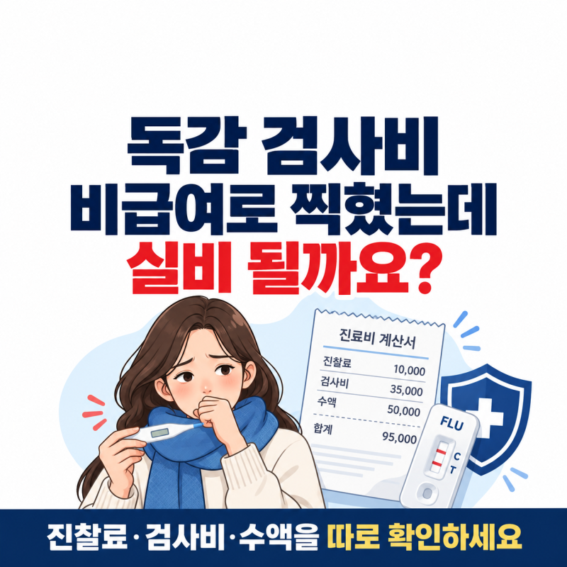독감 검사비용 실비로 청구할 수 있을까요? 비급여로 찍혔어도 확인해보세요