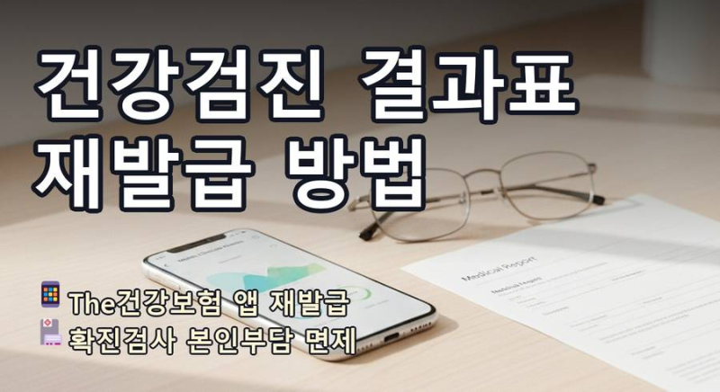 [11편] 건강검진 결과표 온라인 재발급 확진검사 수검 절차