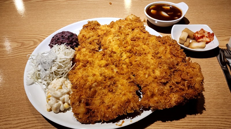 언남동 맛집 뚱보아저씨 수제돈가스 대왕돈까스 추천