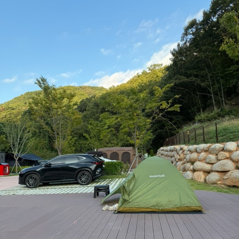 부산근교 캠핑장 울주 대운산하늘숲야영장 A15 후기,편의시설,명당