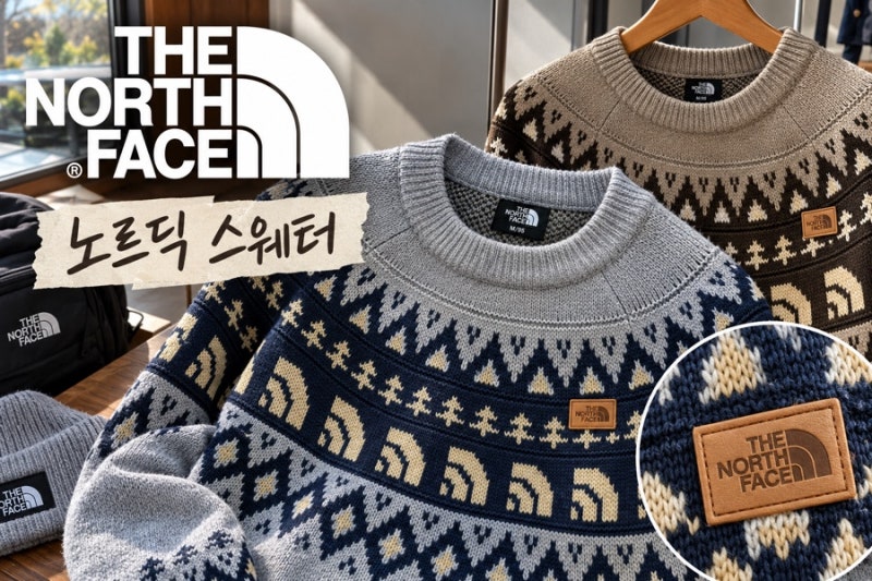 노스페이스 노르딕 스웨터 NT7AS52, 겨울 코디하기 좋은 패턴 니트