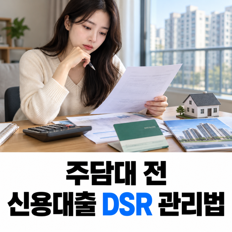 주담대 받기 전 신용대출 있으면? 집 살 때 DSR 관리법