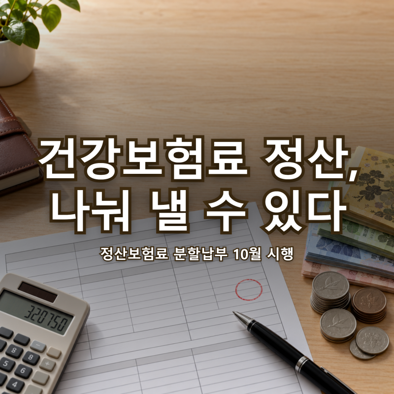 건강보험료 정산 "자동으로 나눠지나?" 10월 1일 분납 기준 1만80원·12회