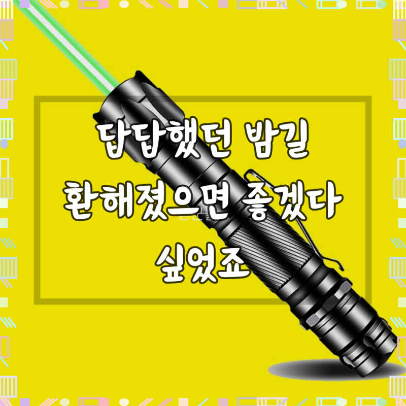 고출력 그린 레이저포인터, 선물받고 제값 톡톡히 치렀어요