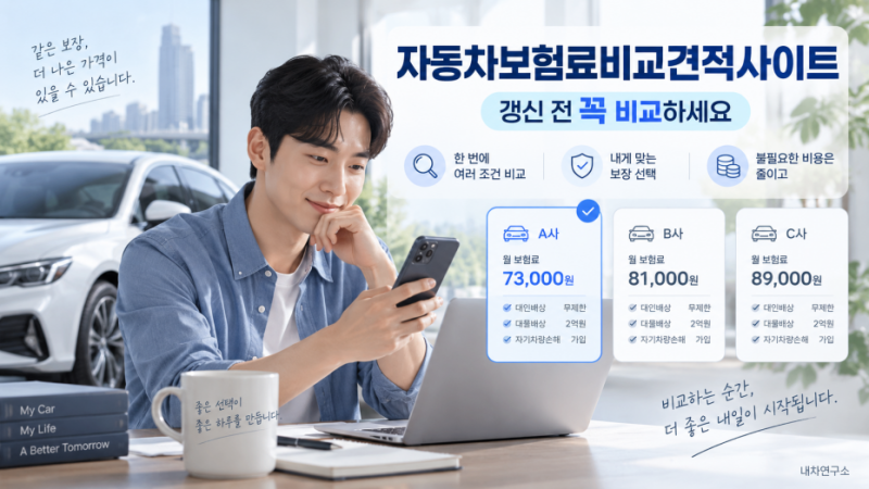 자동차보험료비교견적사이트, 어디서 확인할까? 갱신 전 비교 순서와 주의할 점