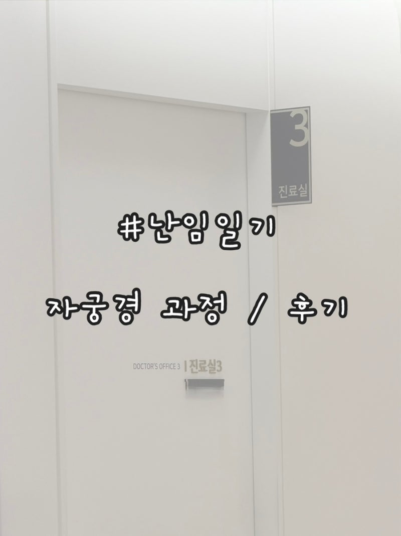[난임일기 #8] 자궁내시경(자궁경) 과정 / 후기