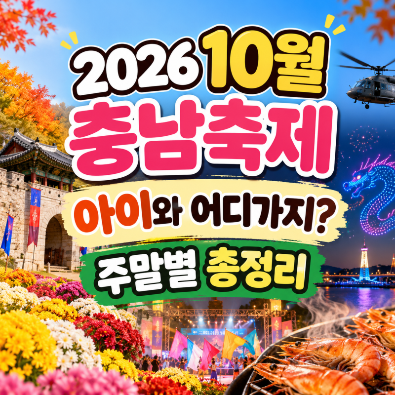2026 10월 충남 축제 총정리 아이와 가볼만한 곳 일정 한눈에