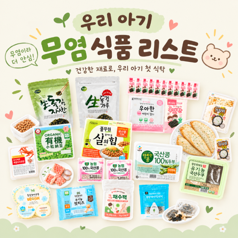 20개월 무염 아기 재료 추천