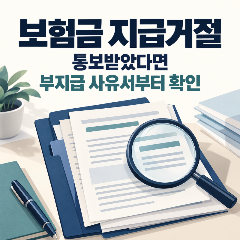 보험금 지급거절 통보받았다면, 부지급 사유서부터 확인하세요