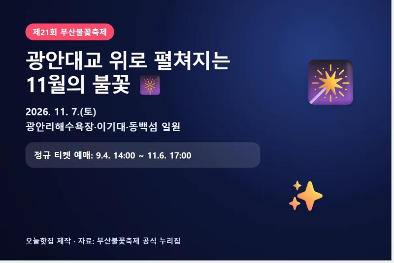 2026 Busan Fireworks Festival Schedule: R/S Seat Prices, Reservation Sites, and Busan Citizen Discounts