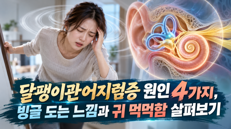 달팽이관어지럼증 원인 4가지, 빙글 도는 느낌과 귀 먹먹함 살펴보기
