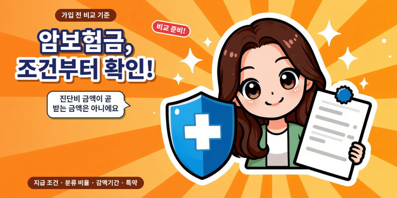 암보험금 기준으로 암보험비교, 암보험가입시 확인한 것들