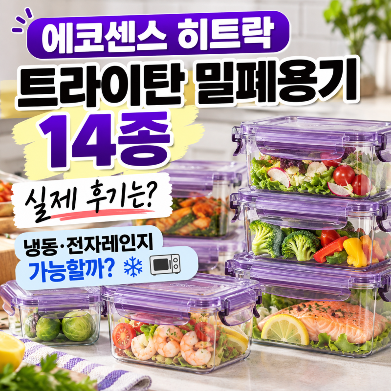 김용빈 에코센스 히트락 트라이탄 밀폐용기 14종, 홈쇼핑 후기·장단점