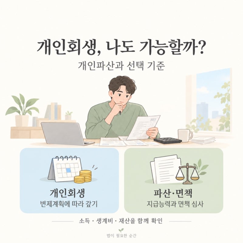 개인회생 신청자격, 나도 가능할까? 개인파산과 선택 기준｜1편