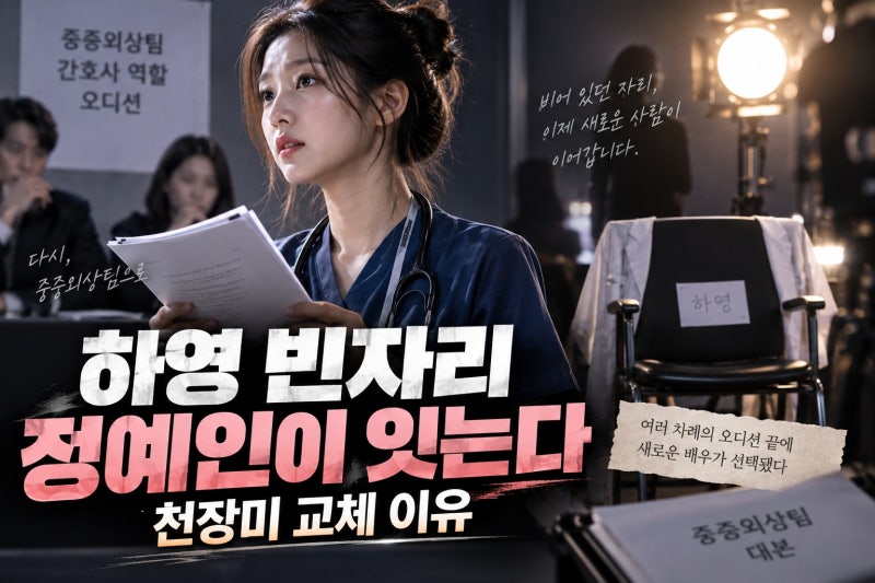 정예인, '중증2' 출연 하영 빈자리 대체…천장미 역 확정 과정