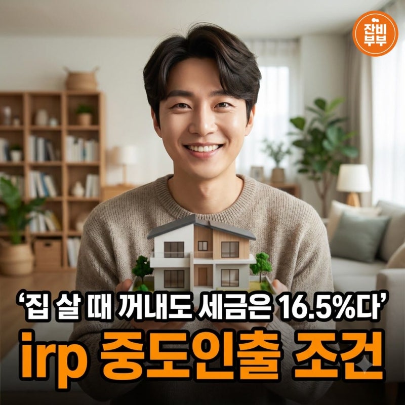 "집 살 때 꺼내도 세금은 16.5%다" irp 중도인출 조건