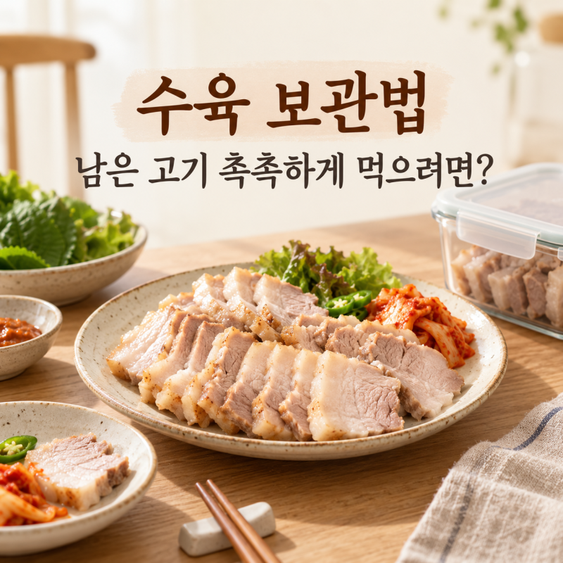 수육 보관법, 남은 고기 다시 촉촉하게 먹는 방법