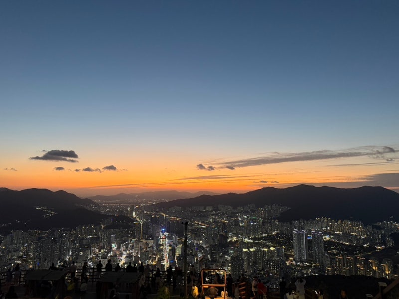 부산 황령산 봉수대 전망대 노을 야경 데이트 주차 택시 화장실