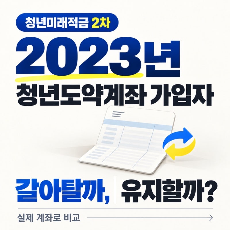 [청년정책] 청년미래적금 2차 신청｜2023년 청년도약계좌 가입자 갈아탈까? 유지할까?