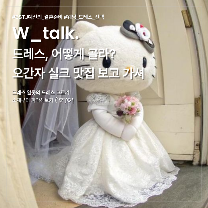 W_talk. 드레스는 어떻게 골라야 하는건데, 좀 알려줘 (오간자 실크 드레스 맛집)