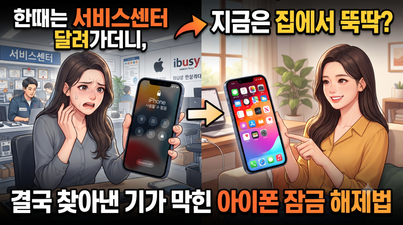 한때는 서비스센터 달려가더니, 지금은 집에서 뚝딱? 결국 찾아낸 기가 막힌 아이폰 잠금 해....