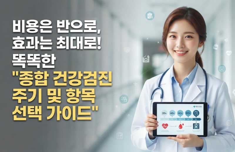 비용은 반으로, 효과는 최대로! 똑똑한 '종합 건강검진 주기 및 항목 선택 가이드'