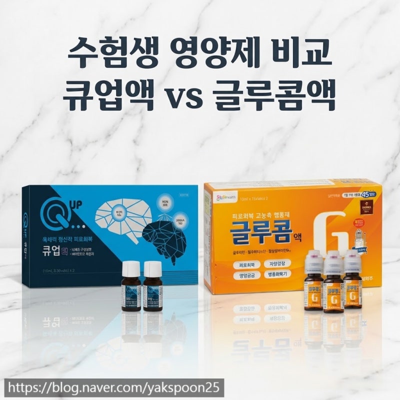 수험생 영양제 : 큐업 vs 글루콤 비교