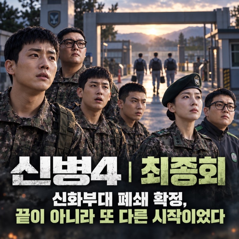 신병4 12회 최종회 결말 신화부대 폐쇄 확정! 남중범의 모략과 시즌5 떡밥 신병 3명
