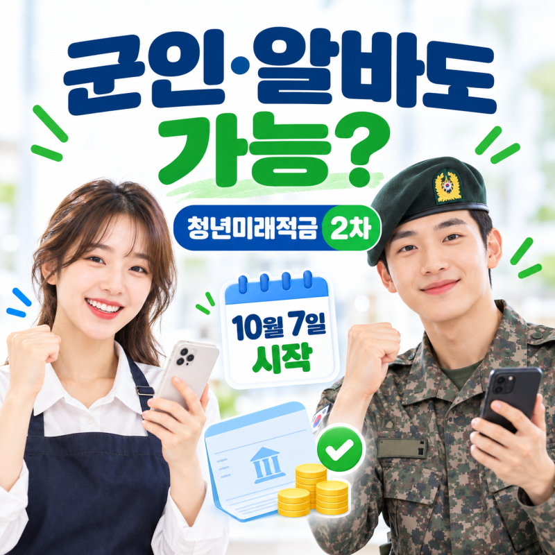 “군인, 알바도 가입 가능하다고?” 2026 청년미래적금 2차 가입대상 및 신청기간 총정리