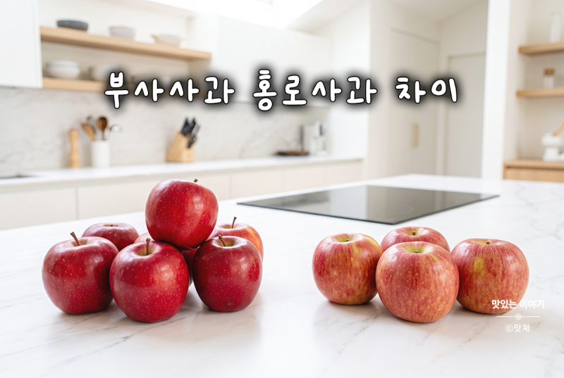 홍로 사과 vs 부사 사과 차이 3가지 - 뭐가 더 맛있을까?