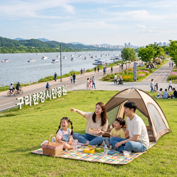 구리 한강시민공원 가족, 연인 피크닉 주차 팁부터 그늘막 텐트 명당 가이드