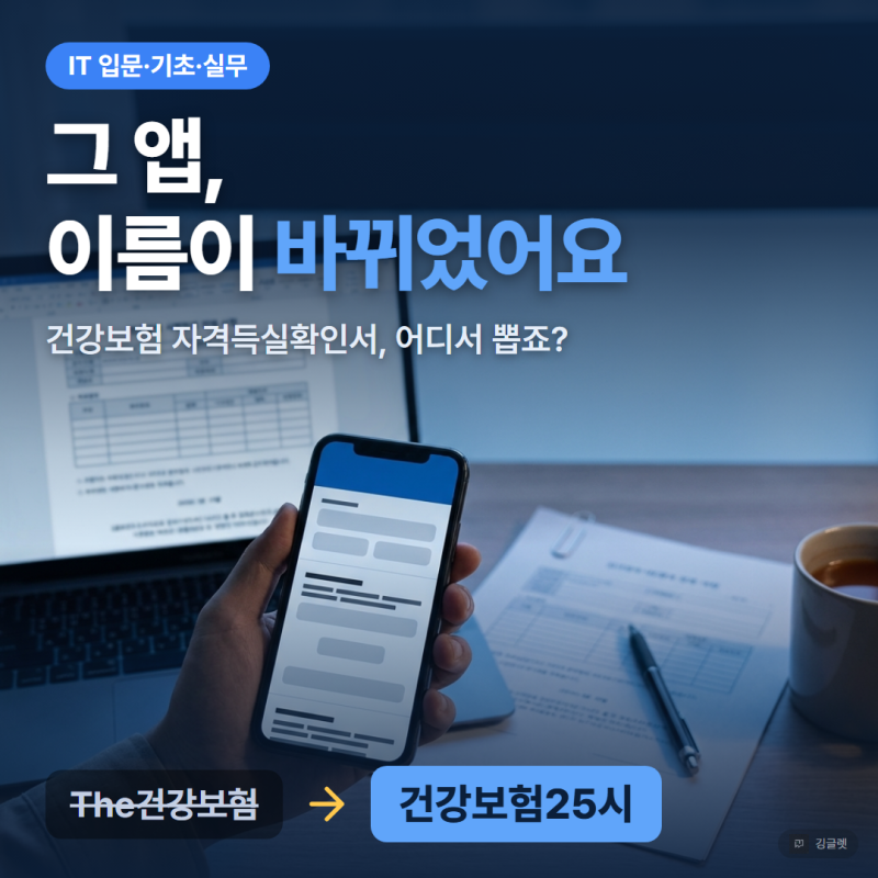 건강보험 자격득실확인서 발급, 건강보험25시 앱과 PC 방법