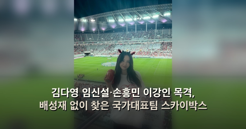 김다영 임신설·손흥민 이강인 목격, 배성재 없이 찾은 국가대표팀 스카이박스