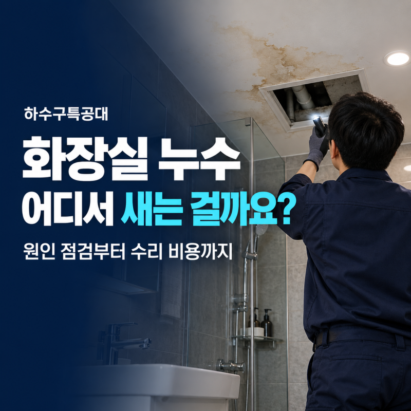 화장실 누수, 아래층 천장에 물이 샐 때 원인과 수리 비용 확인법