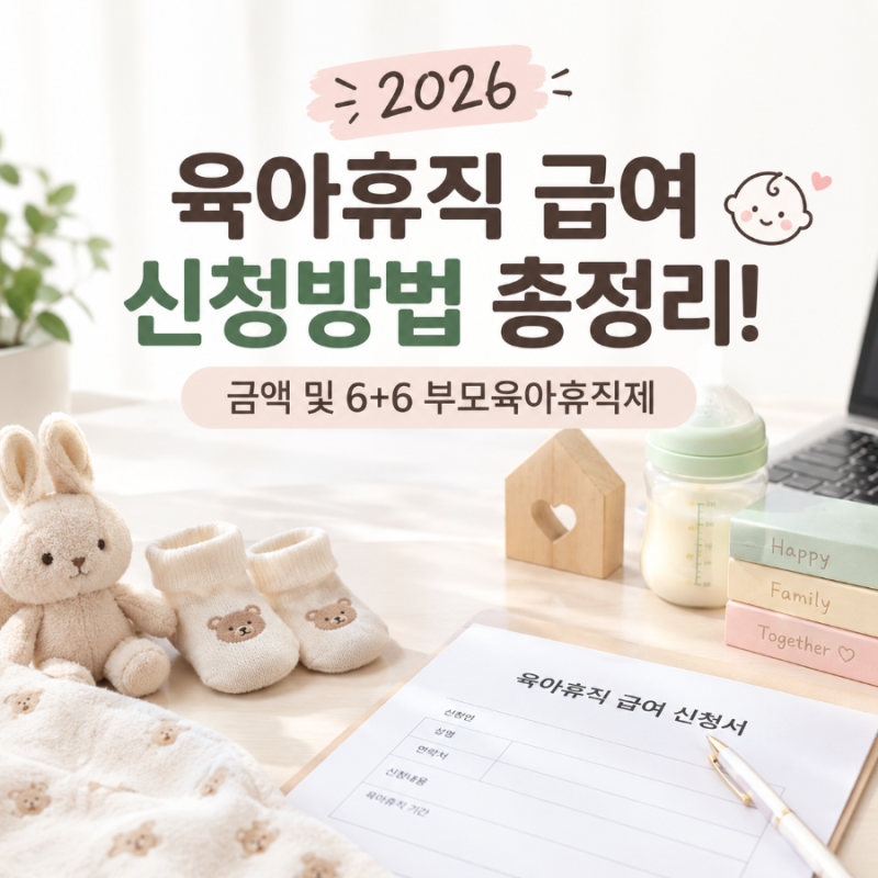 2026 육아휴직 급여 신청방법 총정리! 금액 및 6+6 부모육아휴직제